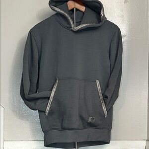 UGG Charcoal Hoodie with Light Trim